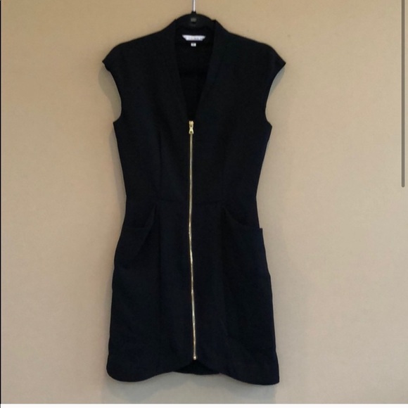 • & Other Stories • ZIP Front Mini Dress Black 8 - Picture 3 of 4